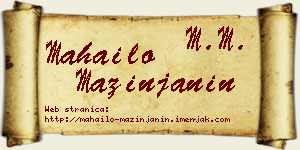 Mahailo Mazinjanin vizit kartica